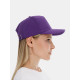 Бейсболка Long Beach, темно-фиолетовая