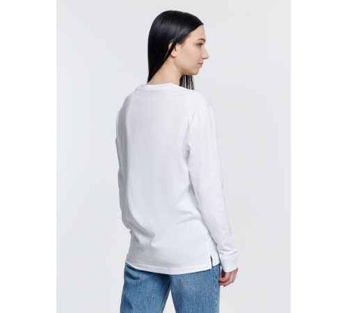 Футболка унисекс с длинным рукавом Pioneer LSL, белая