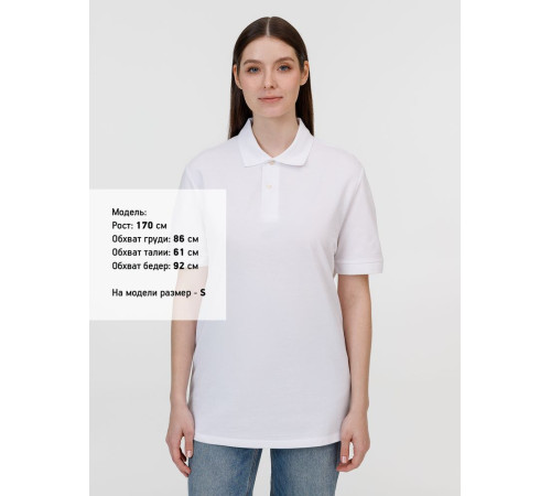 Рубашка поло унисекс Pacific, белая
