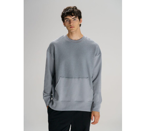 Свитшот оверсайз унисекс Vozduh, светло-серый