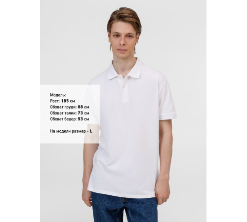 Рубашка поло унисекс Pacific, белая
