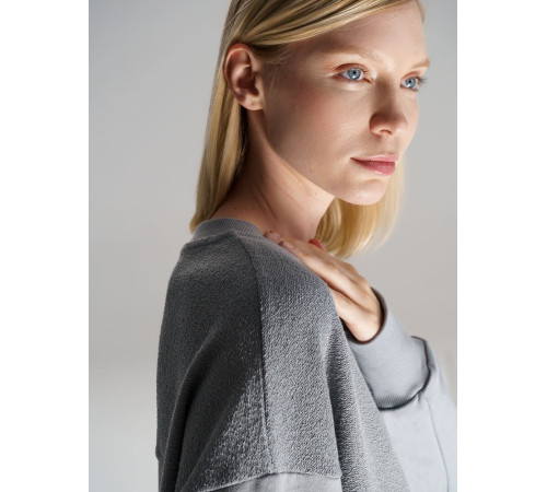 Свитшот оверсайз унисекс Vozduh, светло-серый