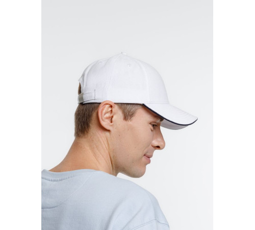 Бейсболка Spiker, белая с темно-синим