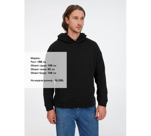 Худи оверсайз унисекс Tolla, черное