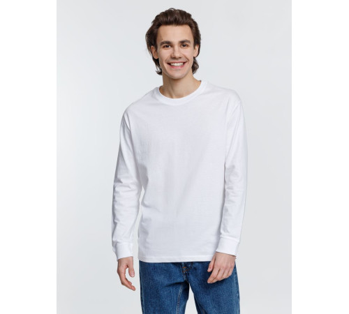 Футболка унисекс с длинным рукавом Pioneer LSL, белая