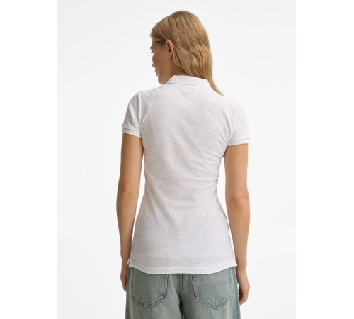 Рубашка поло женская Brandy Women, белая с темно-синим