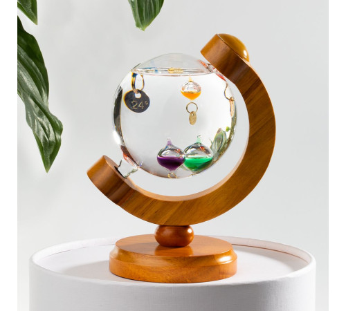 Термометр-шар «Галилео» в деревянном корпусе