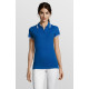 Рубашка поло женская Pasadena Women 200 с контрастной отделкой, ярко-синяя с белым