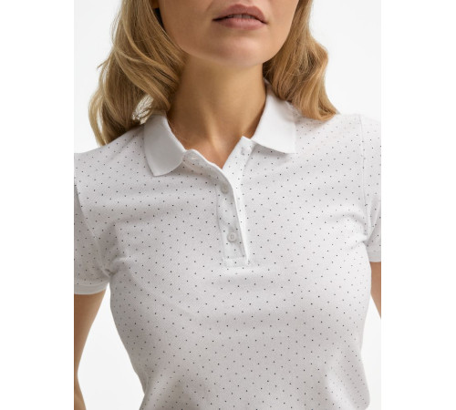 Рубашка поло женская Brandy Women, белая с темно-синим