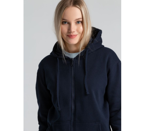 Толстовка на молнии с капюшоном Siverga Heavy 2.0, темно-синяя