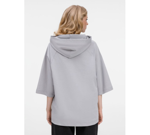Футболка оверсайз унисекс с капюшоном Neofit, светло-серая