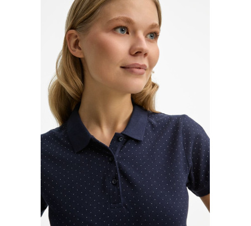 Рубашка поло женская Brandy Women, темно-синяя с белым