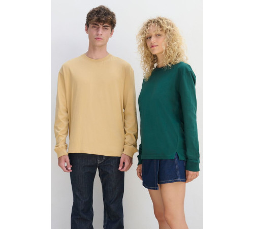 Футболка унисекс с длинным рукавом Pioneer LSL, бежевая