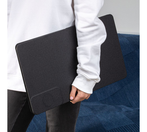 Складной стол для ноутбука с беспроводной зарядкой Kickstand Table, серый