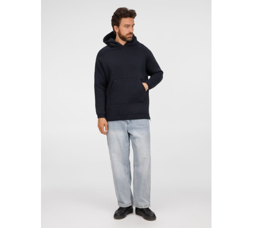 Худи унисекс оверсайз Easy Street, темно-синее