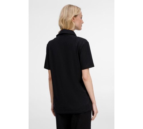 Рубашка поло унисекс Senti, черная