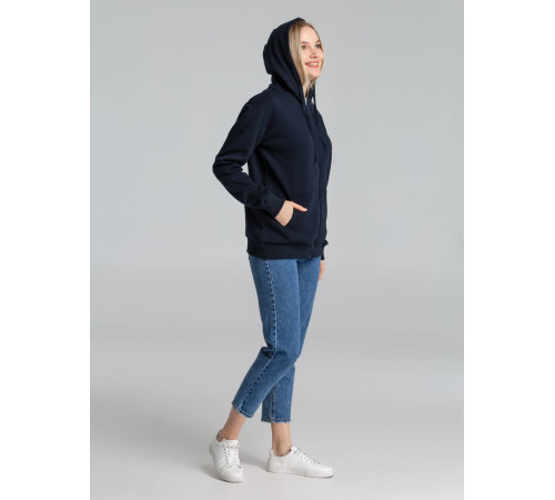 Толстовка на молнии с капюшоном Siverga Heavy 2.0, темно-синяя