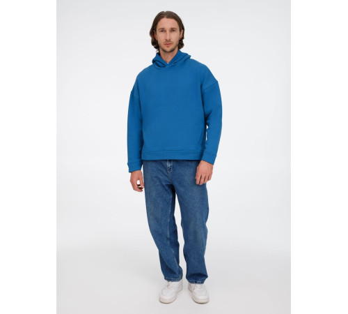 Худи оверсайз унисекс Tolla, синее (джинс)
