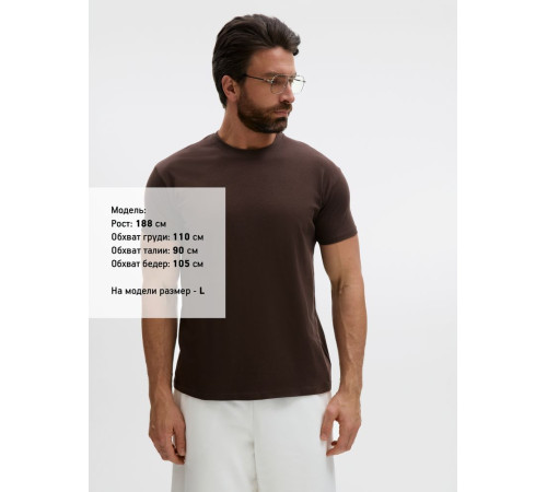 Футболка унисекс Regent 150, темно-коричневая (шоколад)