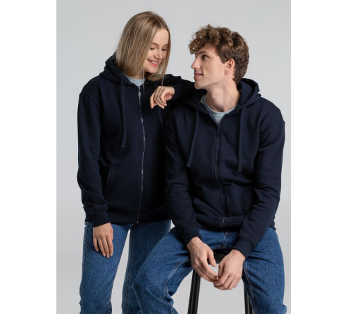Толстовка на молнии с капюшоном Siverga Heavy 2.0, темно-синяя
