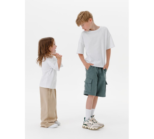 Футболка детская оверсайз Teezer, белая