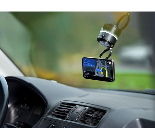 Вакуумный магнитный держатель airFix, черный с серым