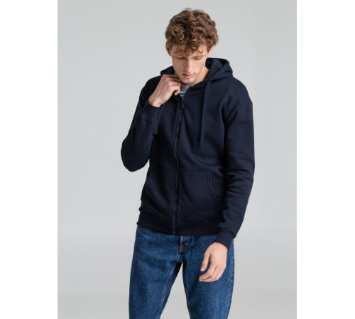 Толстовка на молнии с капюшоном Siverga Heavy 2.0, темно-синяя