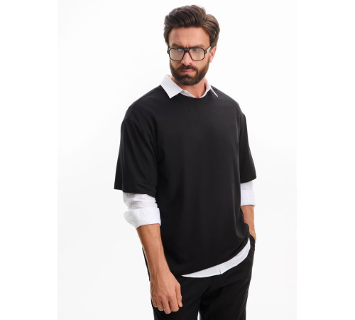 Футболка оверсайз унисекс Lavinia, черная