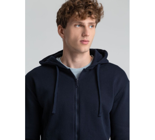 Толстовка на молнии с капюшоном Siverga Heavy 2.0, темно-синяя