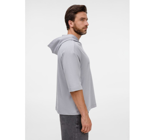 Футболка оверсайз унисекс с капюшоном Neofit, светло-серая