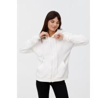 Толстовка унисекс оверсайз на молнии Zippy Terry, белая