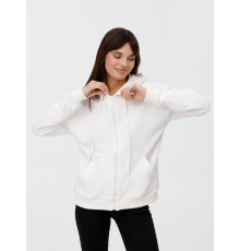 Толстовка унисекс оверсайз на молнии Zippy Terry, белая