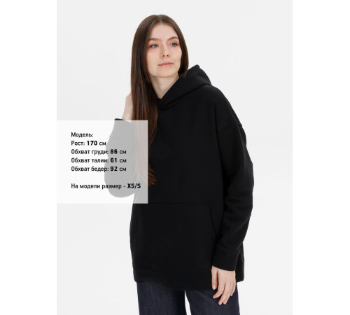 Худи оверсайз унисекс Snuggie, черное