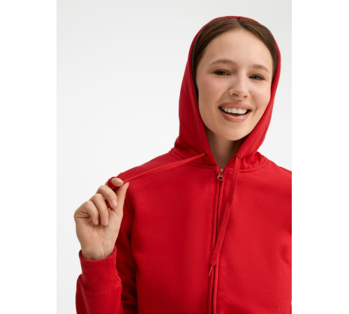 Толстовка женская на молнии с капюшоном Seven Women, красная