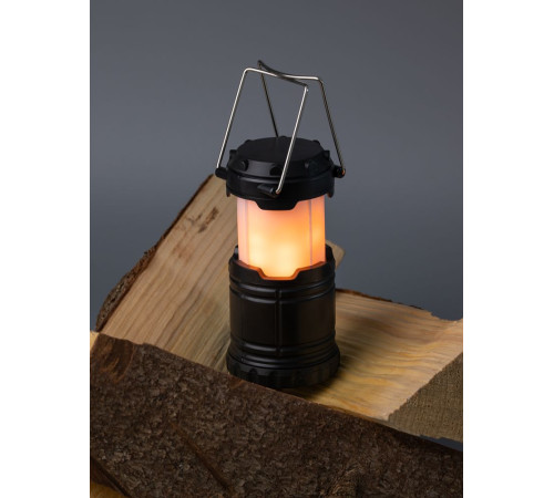 Кемпинговый фонарь с имитацией пламени Lindau Flame, черный