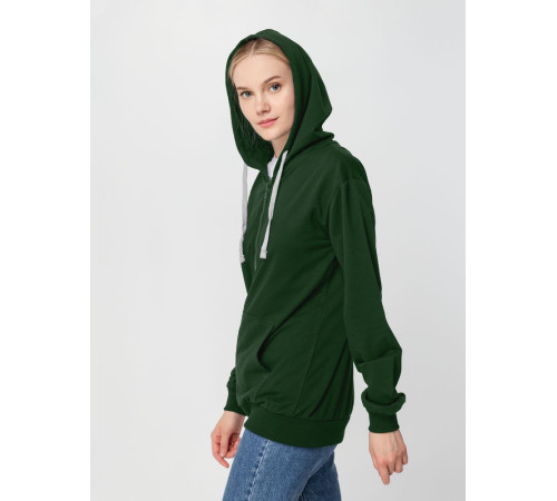 Толстовка на молнии с капюшоном Siverga, темно-зеленая