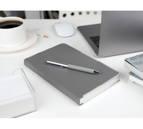 Ручка шариковая Eyeshot Soft Touch, серая