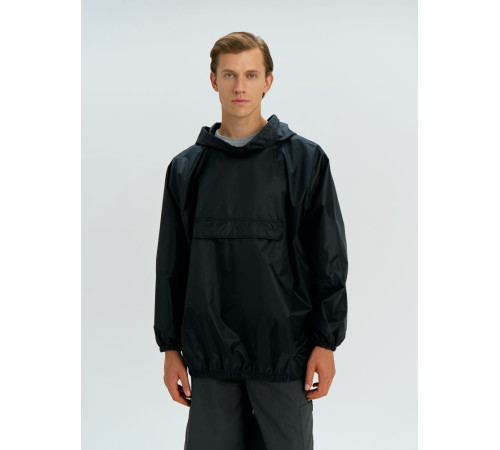 Дождевик-анорак Alatau, укороченный, черный, единый размер