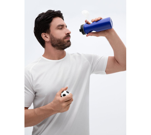 Бутылка с антистрессом Footballer, синяя