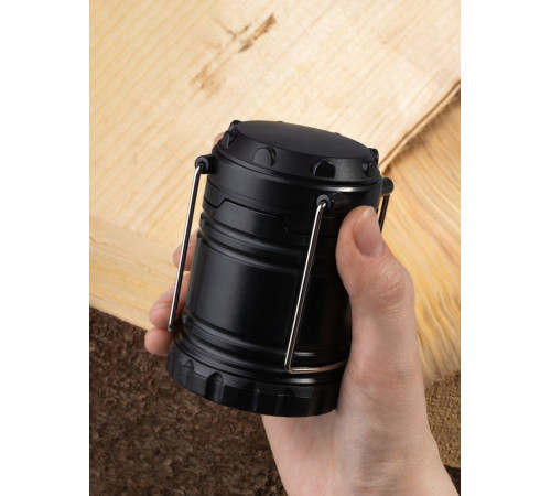 Кемпинговый фонарь с имитацией пламени Lindau Flame, черный