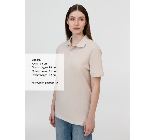 Рубашка поло унисекс Pacific, бежевая (льняная)