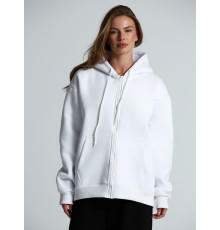 Толстовка унисекс оверсайз Zippy, белая