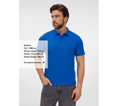 Рубашка поло унисекс Tervise, ярко-синяя