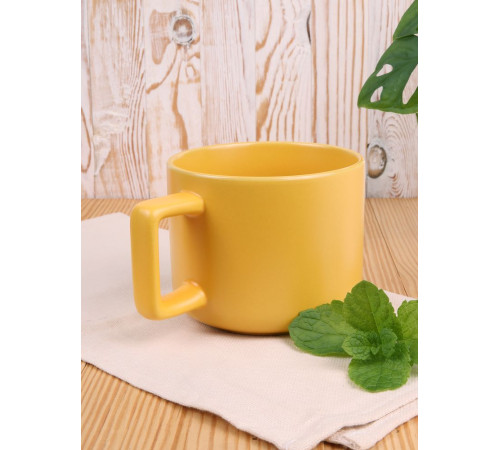 Чашка Jumbo в коробке матовая, желтая