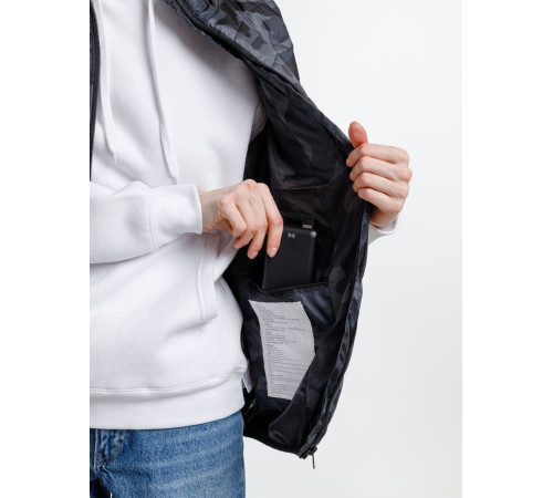 Жилет с подогревом Thermalli Valmorel, серый камуфляж