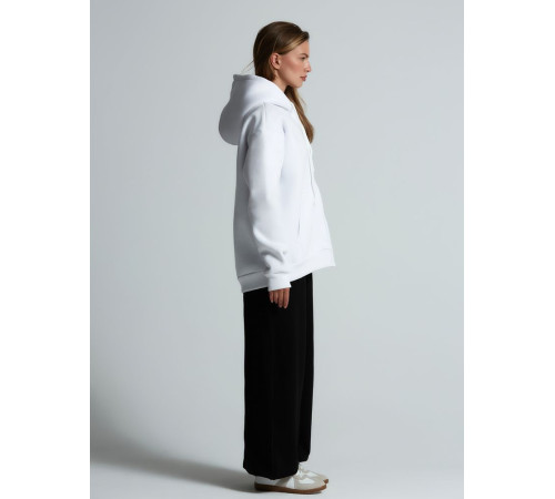 Толстовка унисекс оверсайз Zippy, белая