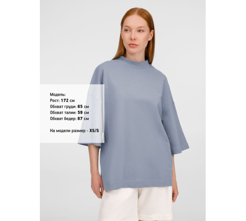 Футболка оверсайз унисекс T9, серая