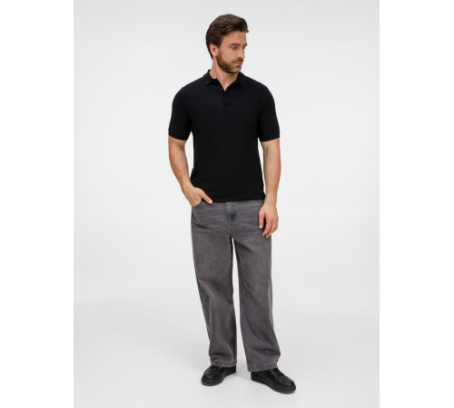 Рубашка поло унисекс Upswing, черная