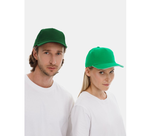 Бейсболка Long Beach, ярко-зеленая с белым