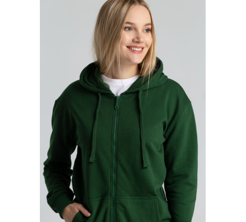 Толстовка на молнии с капюшоном Siverga Heavy 2.0, темно-зеленая